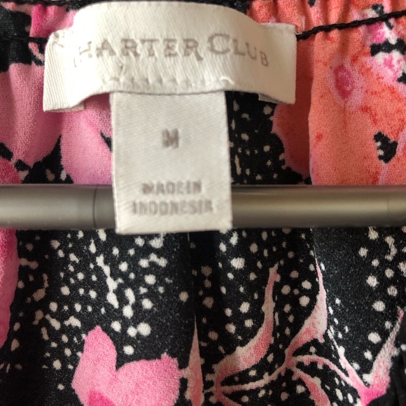 CHARTER CLUB Womens Cold Shoulder Loose Tunic Style Blouse Size Medium - Picture 4 of 12